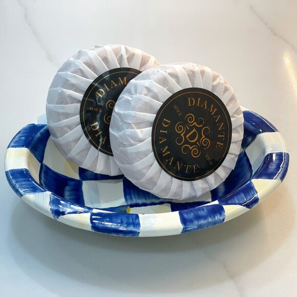 MacKenzie-Childs Other - MacKenzie-Child Soap Dish + Almond Soap-Italy -Gift Ready